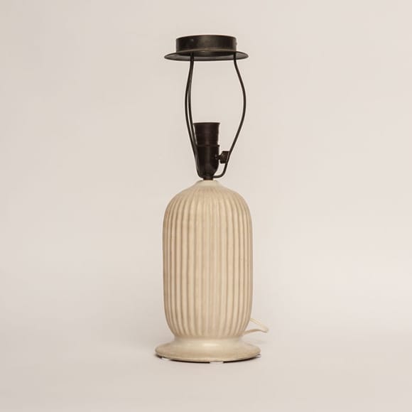 Three stoneware table lamps